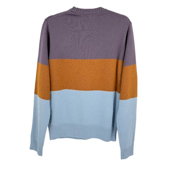 AYR Mens The Yachty Colorblock Sweater Extrafine Merino Wool Cotton Size M - Picture 5 of 10